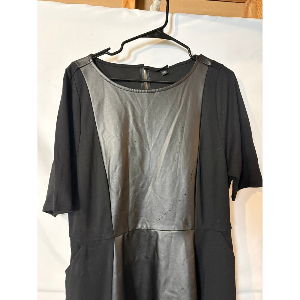 Torrid Black Faux Leather Skater Dress 1X (14-16) - Picture 3 of 9